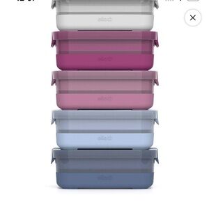 NIB Ello Food Storage Plastic Container Set 10 piece set.